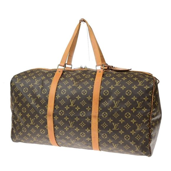 LOUIS VUITTON Sac Souple 55 Travel Hand Bag Monogram Leather BN M41622